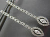 ESTATE .78CT ROUND & MARQUISE DIAMOND 18KT WHITE GOLD HALO HANGING EARRINGS VVS