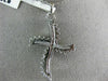 ESTATE LARGE .45CT DIAMOND 14KT WHITE GOLD 3D CLASSIC SWIRL CROSS PENDANT #3505