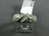 ESTATE .34CT ROUND DIAMOND 18KT WHITE GOLD 3D DOUBLE STAR ROPE LOVE FUN RING