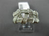 ESTATE WIDE .40CT ROUND DIAMOND 14KT WHITE GOLD 3D CRISS CROSS WOVEN FUN RING