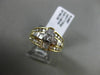ESTATE LARGE 1.40CT ROUND PRINCESS BAGUETTE CUT DIAMOND 14K GOLD ENGAGEMENT RING