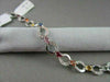 ANTIQUE 4.27CTW 14KT DIAMOND & MULTICOLOR STONES WHITE GOLD BRACELET