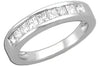 .75CT DIAMOND 14KT WHITE GOLD PRINCESS SEMI ETERNITY CHANNEL ANNIVERSARY RING