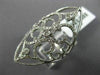 LARGE 1.33CT DIAMOND 14KT WHITE GOLD 3D OPEN FILIGREE FLOWER MARQUISE SHAPE RING