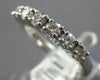 ESTATE .70CT DIAMOND 14K WHITE GOLD 7 STONE TRADITIONAL WEDDING ANNIVERSARY RING