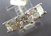 ESTATE LARGE 2.55CT DIAMOND 14K WHITE GOLD PRINCESS CUT 5 STONE ANNIVERSARY RING