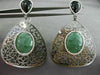 ESTATE 2.23CT DIAMOND AAA AGATE & ONYX 14KT BLACK GOLD FILIGREE CLIP ON EARRINGS
