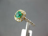 1.13CT DIAMOND & AAA EMERALD 14K 2 TONE GOLD SQUARE HALO FRIENDSHIP PROMISE RING