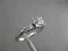 ANTIQUE .93CT DIAMOND PLATINUM SOLITAIRE FISHTAIL 5 STONE ENGAGEMENT RING #19022