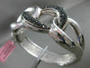 ESTATE EXTRA WIDE 1.80CT BLACK DIAMOND 14K WHITE GOLD LOVE KNOT BANGLE BRACELET