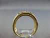 WIDE .82CT DIAMOND 14KT YELLOW GOLD 3D MULTI ROW WAVE WEDDING ANNIVERSARY RING