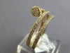 ESTATE WIDE .71CT DIAMOND 14KT YELLOW GOLD 3D CLASSIC CRISS CROSS NAIL FUN RING