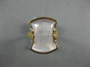 ESTATE LARGE 13.18CT DIAMOND & AAA PINK QUARTZ 18KT ROSE GOLD 3D 3 ROW FUN RING