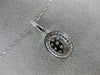 ESTATE .49CT WHITE & PINK DIAMOND 14KT WHITE & ROSE GOLD 3D CLUSTER OVAL PENDANT