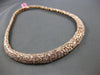 EXTRA LARGE 37.02CT PINK DIAMOND 18KT ROSE GOLD CLUSTER COCKTAIL TENNIS NECKLACE