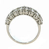 LARGE 4.27CT DIAMOND 18KT WHITE GOLD 3D ROUND & BAGUETTE 3 ROW ANNIVERSARY RING