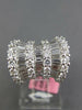 LARGE 1.94CT DIAMOND 18KT WHITE GOLD ROUND & BAGUETTE BOW SHAPE BALLERINA RING