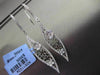 ANTIQUE .85CT DIAMOND 14KT WHITE GOLD FLORAL FILIGREE 3D HANGING EARRINGS