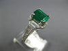 3.13CT DIAMOND & AAA EMERALD 14K WHITE GOLD EMERALD CUT FILIGREE ENGAGEMENT RING
