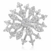 ESTATE LARGE 2.60CT DIAMOND 18KT WHITE GOLD 3D SNOWFLAKE FUN RING