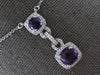 1.26CT DIAMOND & AAA AMETHYST 14K WHITE GOLD CUSHION & ROUND FUN LARIAT NECKLACE