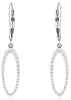 .50CT DIAMOND 14KT WHITE GOLD 3D GRADUATING OPEN OVAL LEVERBACK HANGING EARRINGS