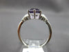 ESTATE 2.33CT DIAMOND & AAA AMETHYST 14K WHITE GOLD 3D HEXAGON & ROUND LOVE RING