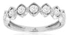 .50CT DIAMOND 14K WHITE GOLD FILIGREE GEOMETRICAL SEMI ETERNITY ANNIVERSARY RING