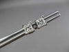 ESTATE LARGE 1.0CT PRINCESS DIAMOND 14KT WHITE GOLD STUD EARRINGS 5mm #23819