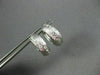 ANTIQUE WIDE .35CT DIAMOND 18KT WHITE GOLD FILIGREE HUGGIE EARRINGS #11988