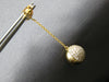 1.0CT DIAMOND 14KT YELLOW GOLD 3D ROUND DOME SHAPE BY THE YARD HANGING EARRINGS