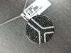 1.84CT WHITE & BLACK DIAMOND 14K WHITE GOLD CIRCULAR PEACE SIGN FLOATING PENDANT