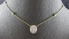 .67CT DIAMOND 14KT YELLOW GOLD CLUSTER INVISIBLE OVAL HALO BY THE YARD NECKLACE