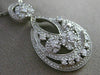 ANTIQUE LARGE 2.60CT DIAMOND 14K WHITE GOLD MILGRAIN FLOWER CLUSTER PENDANT 2075