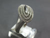 ESTATE LARGE .77CT DIAMOND 14KT WHITE GOLD CLASSIC MULTI OVAL SIDEWAY FUN RING