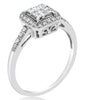 .92CT DIAMOND 14KT WHITE GOLD PRINCESS & ROUND INVISIBLE SQUARE FRIENDSHIP RING