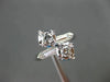 ANTIQUE WIDE .60CT DIAMOND 14KT WHITE GOLD DOUBLE HEADED FUN RING STUNNING 17259