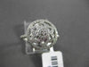 ESTATE WIDE .33CT DIAMOND 14KT WHITE GOLD OPEN FLORAL STAR COCKTAIL FUN RING