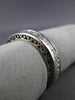 WIDE 2.10CT PRINCESS DIAMOND 14KT WHITE GOLD FILIGREE ETERNITY WEDDING RING 1349