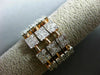 ESTATE WIDE 1.44CT DIAMOND 14KT ROSE GOLD 3D SQUARE MULTI ROW ANNIVERSARY RING