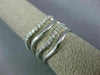 ESTATE WIDE .47CT DIAMOND 14K WHITE GOLD 3D MULTI ROW SWIRL FUN ANNIVERSARY RING