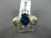 ESTATE WIDE 2.71CT DIAMOND & AAA OVAL SAPPHIRE 14KT YELLOW GOLD ENGAGEMENT RING
