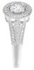 ESTATE .62CT DIAMOND 14KT WHITE GOLD CLASSIC ROUND HALO FILIGREE ENGAGEMENT RING