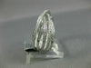 ESTATE WIDE .52CT DIAMOND 18KT WHITE GOLD MULTI ROW CRISS CROSS ANNIVERSARY RING