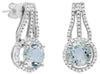 1.81CT DIAMOND & AAA GREEN AMETHYST 14KT WHITE GOLD 3D ROUND FLORAL FUN EARRINGS