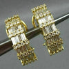 ESTATE 1.75CT DIAMOND 14KT YELLOW GOLD BAGUETTE & ROUND HANGING EARRINGS 15722