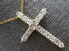 ESTATE LARGE .70CT DIAMOND 14K YELLOW GOLD CLASSIC CROSS FLOATING PENDANT #27658