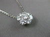 ANTIQUE 2.0CT DIAMOND 14KT WHITE GOLD FLOWER CLUSTER BY THE YARD NECKLACE #2676