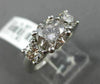 ESTATE 2.58CT DIAMOND 14K WHITE GOLD 3 STONE PAST PRESENT FUTURE ENGAGEMENT RING