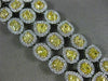 LARGE 20.24CT WHITE & FANCY YELLOW DIAMOND 18KT TWO TONE GOLD 3D TENNIS BRACELET